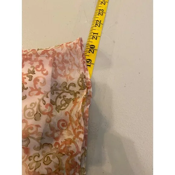 Sangria 2 pc Skirt Set Midi Ruffled Sheer Lined & Short Sleeve Top Size 10 - Picture 13 of 16